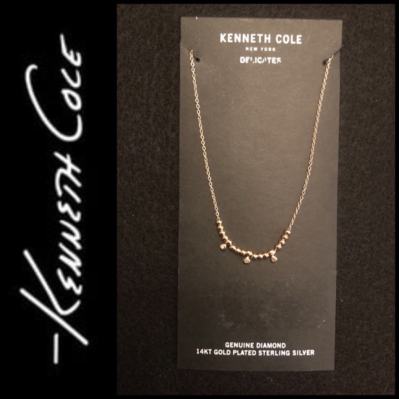 Kenneth Cole Jewelry - 🆕 Kenneth Cole 14k GP & Genuine Diamond Necklace